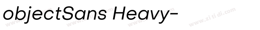objectSans Heavy字体转换